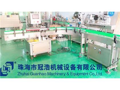 旋蓋機，鋁箔封口機，貼標機，噴碼機，整套生產(chǎn)線已完成生產(chǎn)送貨至客戶公司